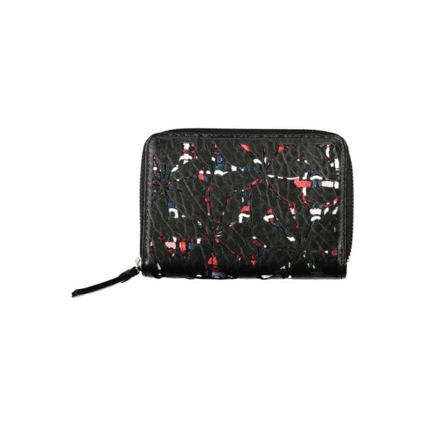 Desigual Floral Leather Wallet Black DE24362