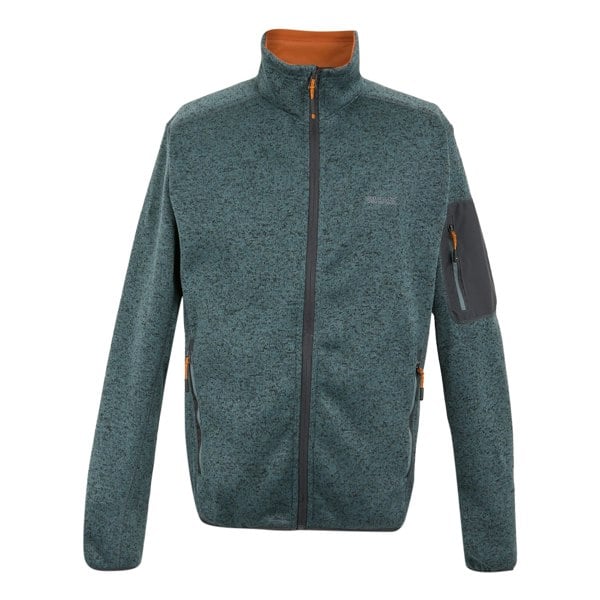 Regatta Mens Newhill Marl Full Zip Fleece Jacket - Stormy Weather