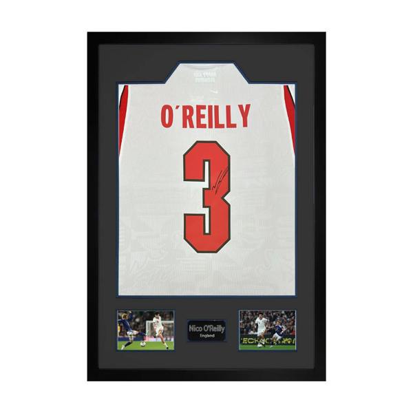 Nico O'Reilly Signed England Premium Frame