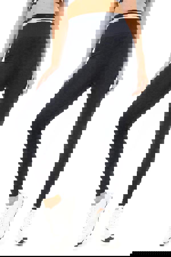 Smart Living Women's Leopard Print High Waisted Seamless Leggings - Black