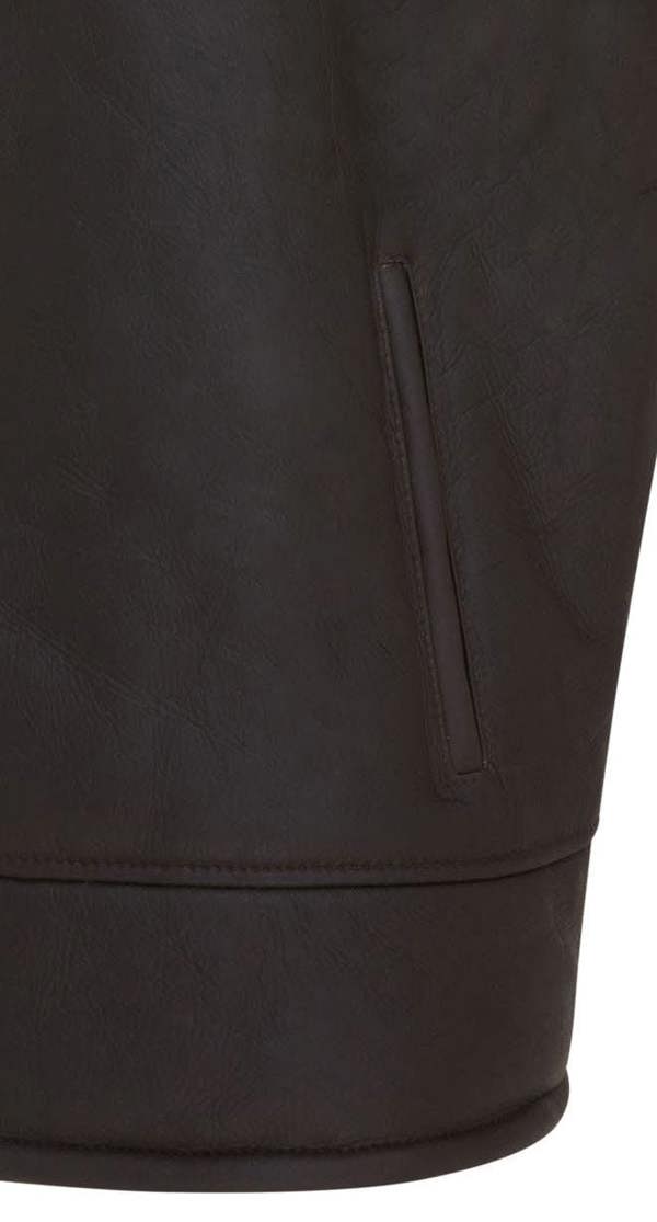 Infinity Leather Mens Aviator Shearling Bomber Gilet - Ambler