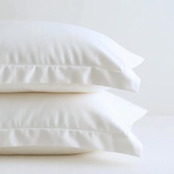 Ethical Bedding Soft & Silky Pillowcase Pair in White (Organic Cotton)