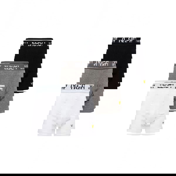 Lyle & Scott 3-Pack Barclay Boxer Briefs, Black/White/Grey