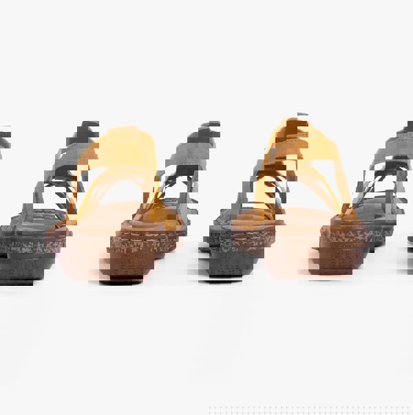 Rieker Elasticated Womens Sandals - Yellow (62808-68)