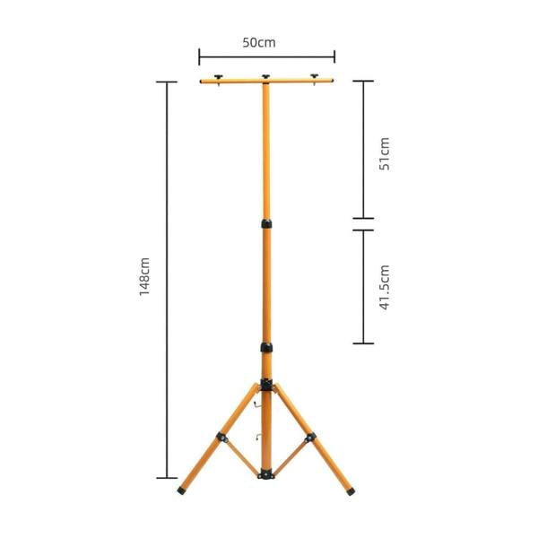 HYGRAD BUILT TO SURVIVE HYGRAD® LED Flood Light Tripod Stand Portable Work Site Floodlight Telescopic Tripod UK