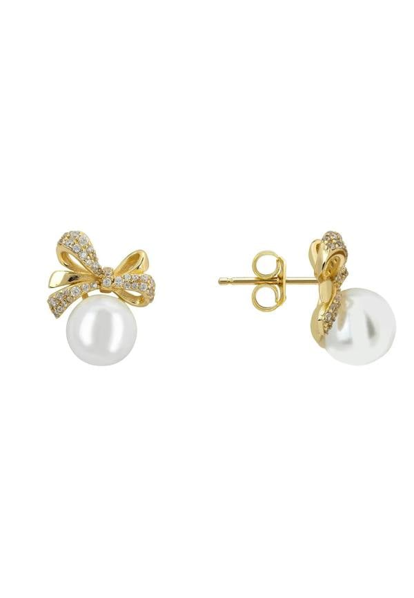Push backing of the earrings.