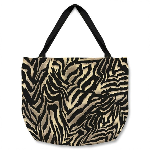 Benjamin Tate Design Gold Zebra Print Tote bag