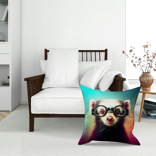 Warren Reed Ferret Splashart Floor Cushion