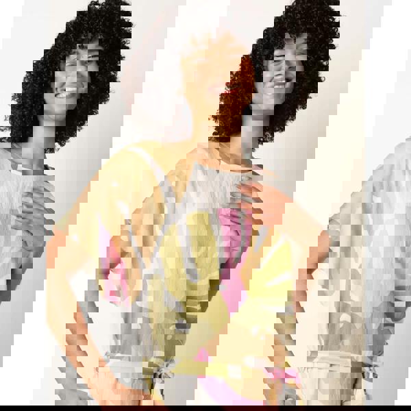 Blue Vanilla Vibrant Oversized Tie Waist Crew Neck Midi Dress