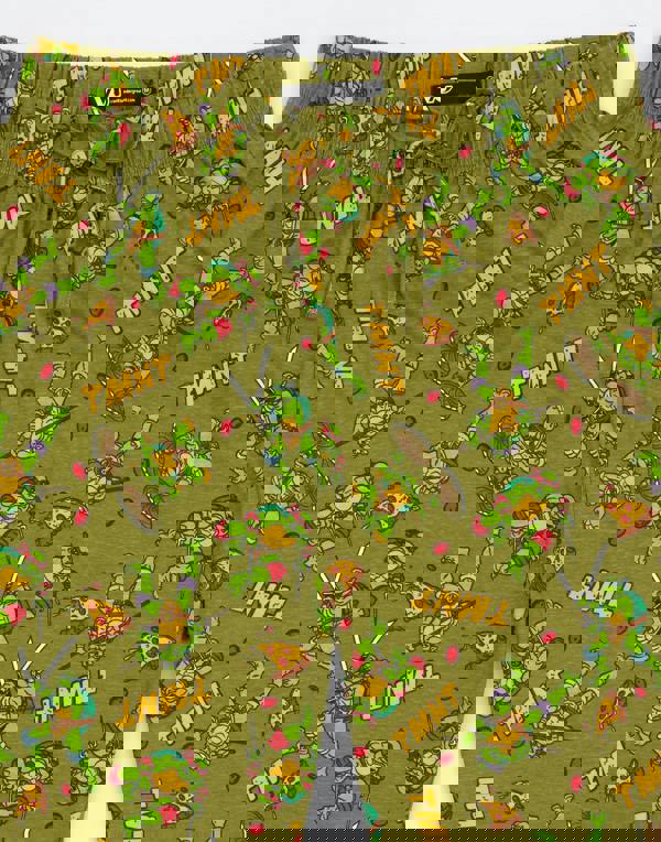 Teenage Mutant Ninja Turtles Mens Green Multi-Character All-Over Print Lounge Pants