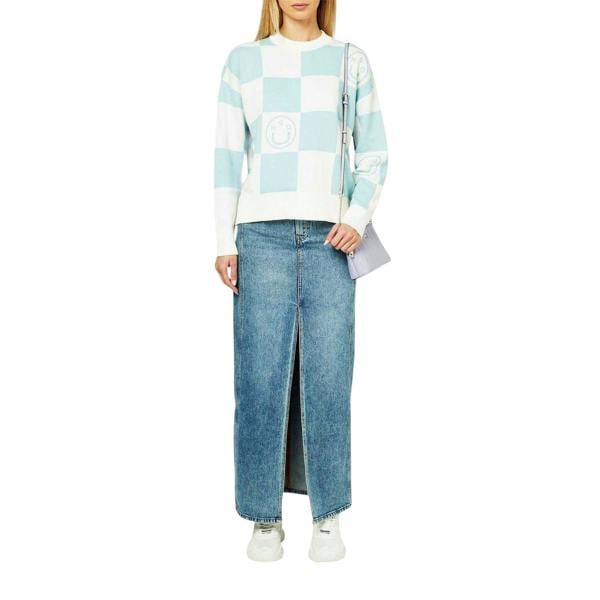 Hugo Womens/Ladies Getini Denim Maxi Skirt - Bright Blue - 