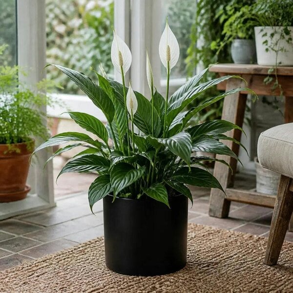 Spathiphyllum Peace Lily – Elegant White Flowers and Glossy Green Indoor Houseplant