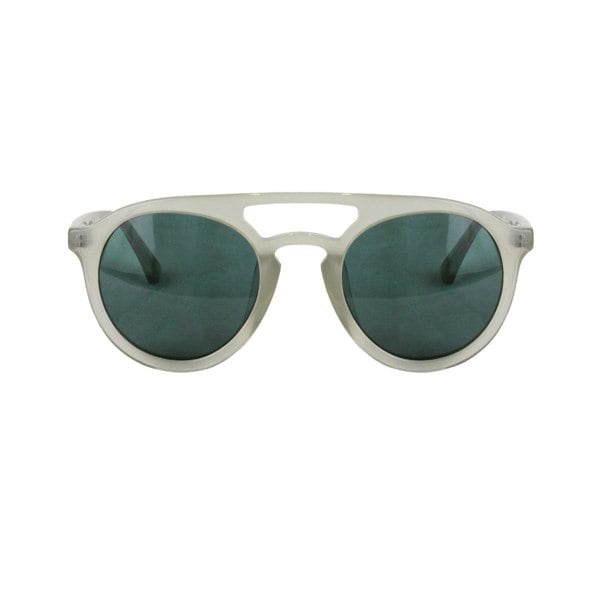 Dries Van Noten double bridge sunglasses in a pale grey acetate frame