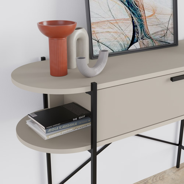 FW Style by invitation Console Hall Table with Metal Frame