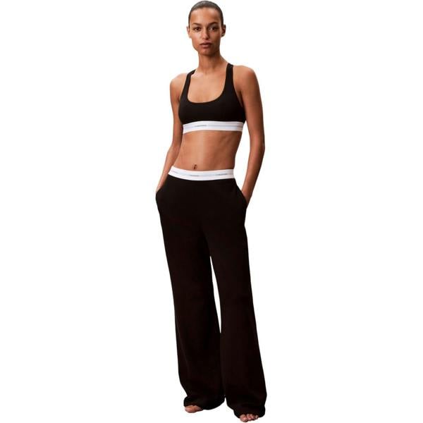Calvin Klein Womens/Ladies Jersey Open Hem Jogging Bottoms - Black - 