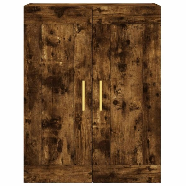Berkfield Wall Mounted Cabinet Smoked Oak 69.5x34x90 cm Engineered Wood