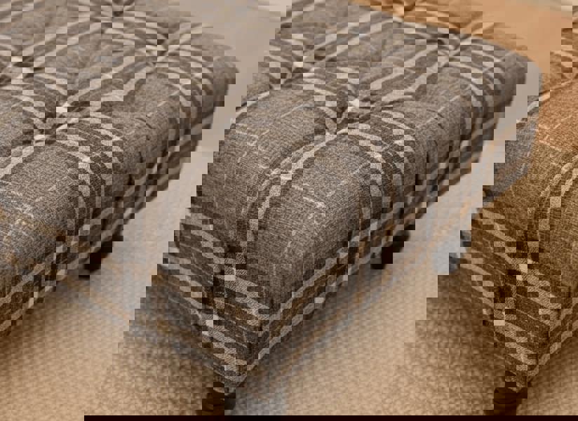 Multi-Purpose Tartan Ottoman Bench – Footrest and Extra Seat - ISTOOLS