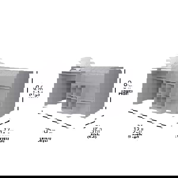 Dimensions of the grey mid sleeper bed frame only and nothing else.