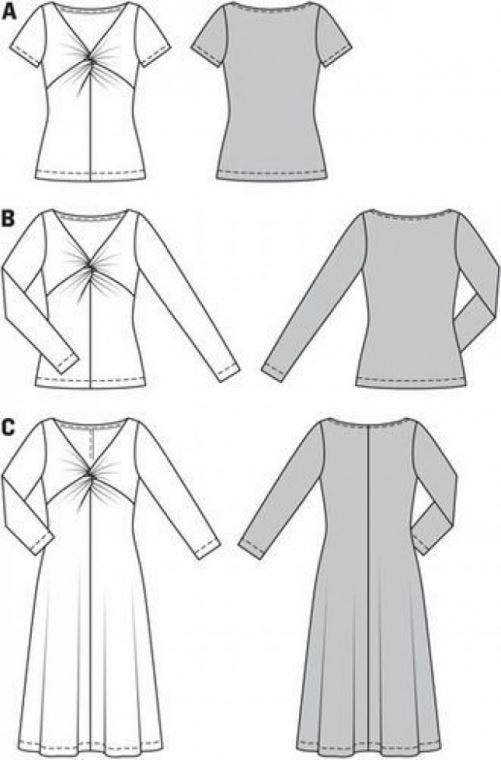 Burda Sewing Pattern 6911 Dresses and Tops For Women, Sizes: 8-20 - Easy