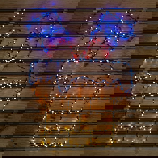 Samuel Alexander 60cm x 45cm Light up FlexiBrights Santa Down Chimney with 223 Multi-Coloured LEDs