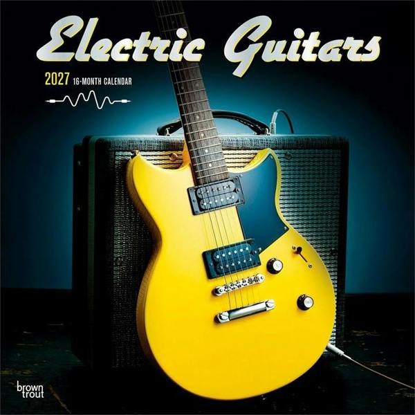 Electric Guitars Calendar 2027, Wall Calendars, Month To View, Entertainment, Gift