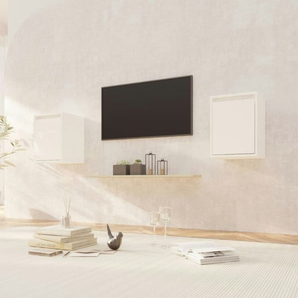 Berkfield Wall Cabinets 2 pcs White 30x30x40 cm Solid Wood Pine