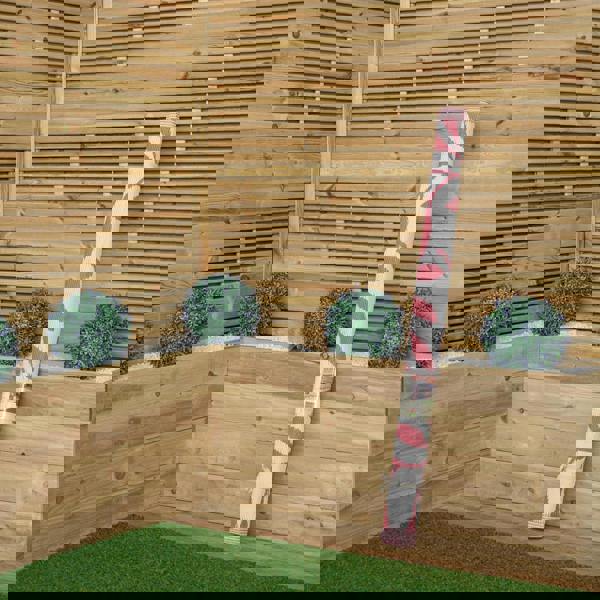 Samuel Alexander 1.5m x 2.1m Red Ochre Leaves Large Outdoor Alfresco Patio Rug Mat