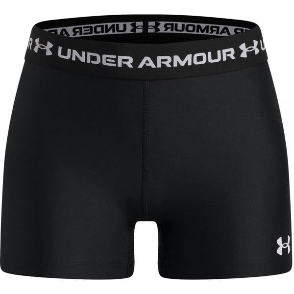 Under Armour Girls HeatGear Workout Compression Shorts - Black/White - 