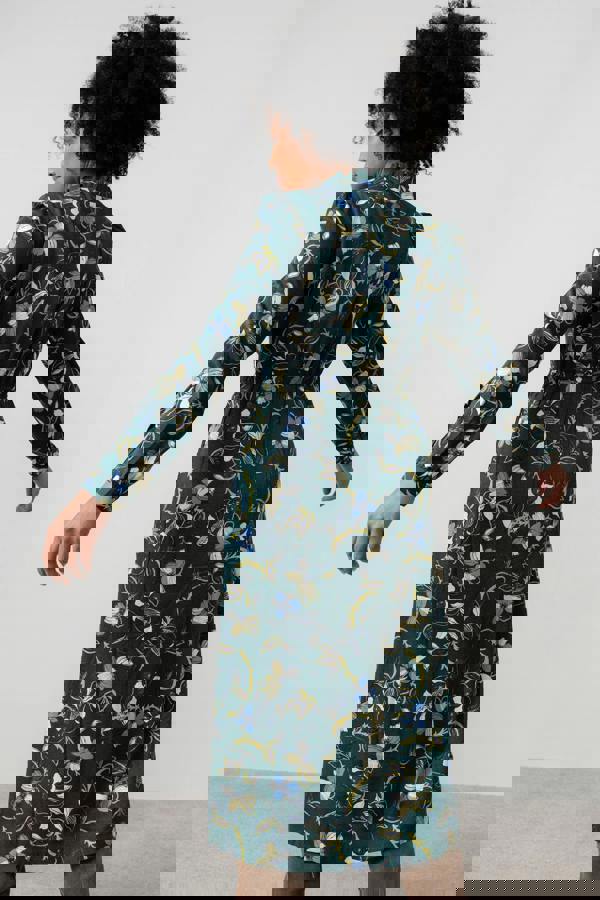 Lily & Me Amberley Floral Print Midi Dress Green