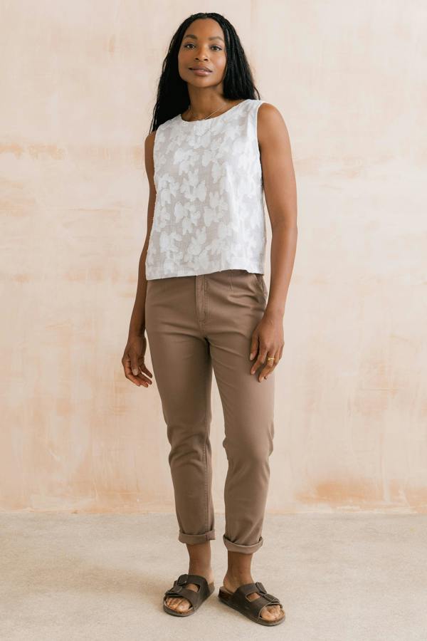 Lily & Me Breaker Stretch Twill Trousers Mocha