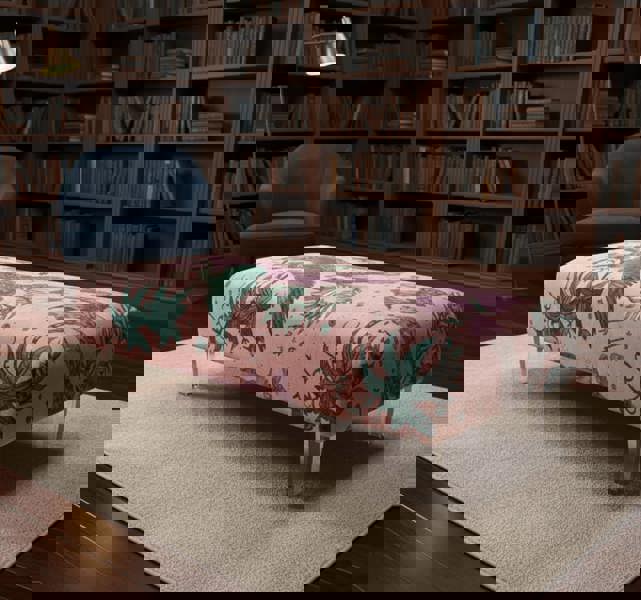 Lynx Dragon velvet footstool ottoman with hidden storage, handmade UK | - ISTOOLS