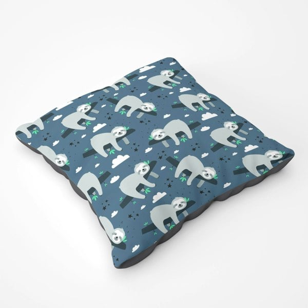 Warren Reed Sleeping Sloth Pattern Floor Cushion