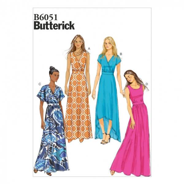 Butterick Sewing Pattern 6051, Dresses for Women, 8-10-12-14-16 - Easy
