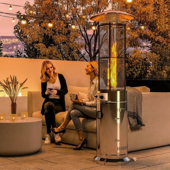 Outsunny 11 KW Patio Heater, Propane Heater with Tip-Over Switch - Silver