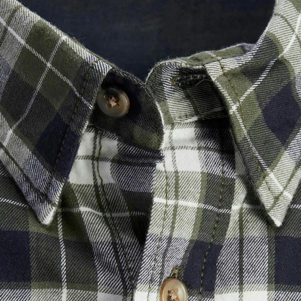 Jack & Jones Mens Olive Night Checked Shirt Cotton Short Sleeve Casual Size S