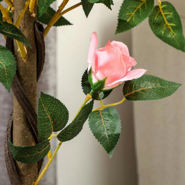 Dyzi Set of 2 90cm Artificial Rose Trees Potted Decorative Plants