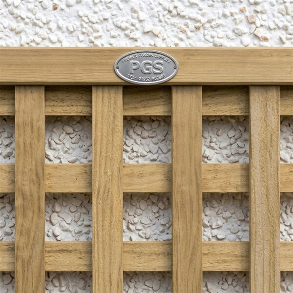 Premier Garden Supplies Urban Square Fence Panel Topper 6ft x 1-3ft Garden Trellis, Chunky Decorative Garden Lattice, Treated - Wood - 3, 4 or 5