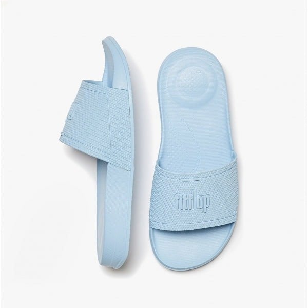 FitFlop IQUSHION POOL Mens Slides Sky Blue