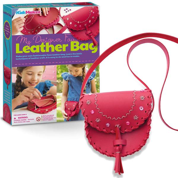 4M My Designer Faux Leather Shoulder Bag | Art Kit for Kids | Crafts Gifts