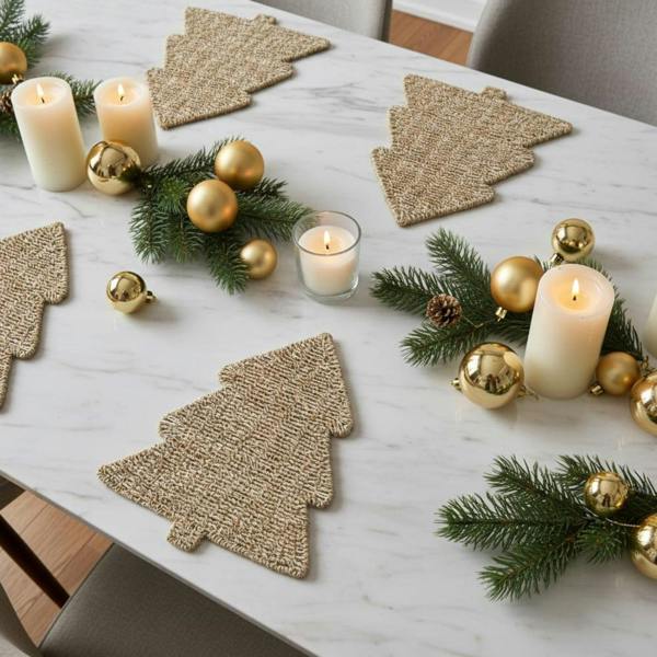 Garden Greatness Set Of 4 Christmas Tree Seagrass Placemats