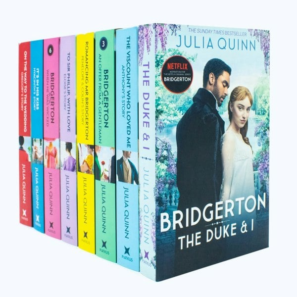 Little Brown Bridgerton Family Book Series Complete Books 1-8 Collection Set by Julia Quinn NETFLIX