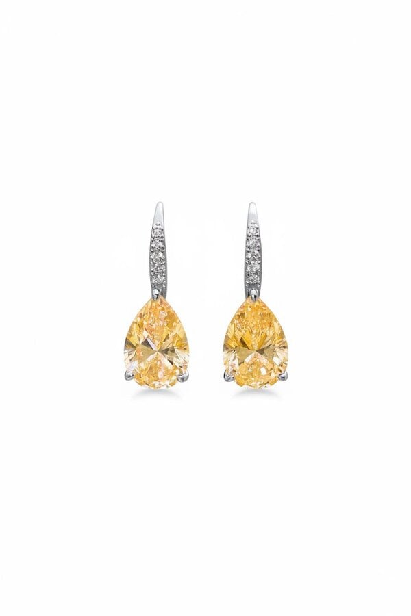 Latelita Julie Teardrop Earrings Yellow Topaz