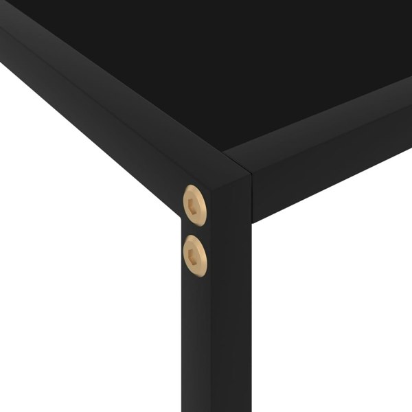 Berkfield Console Table Black 80x35x75 cm Tempered Glass