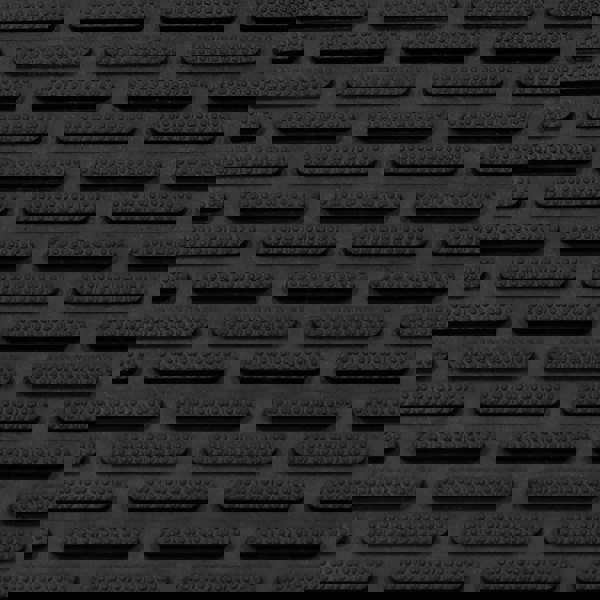 JVL Olympus Capsual Design Rubber Scraper Doormat, 60x90cm