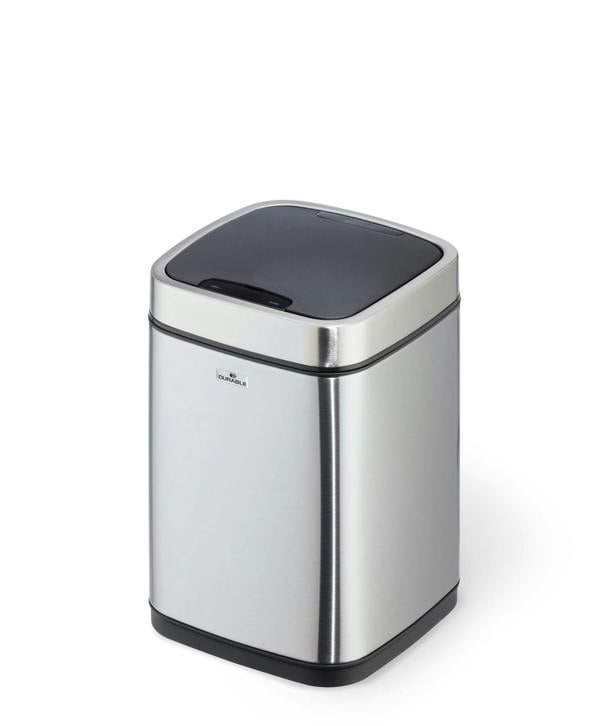Durable Motion Sensor Bin | Smart Automatic Steel Kitchen Waste Bin | 6L Silver