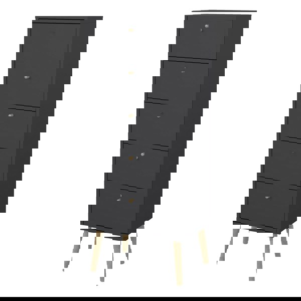 Furniture To Go Cumbria Chest 5 Drawers Dark Grey