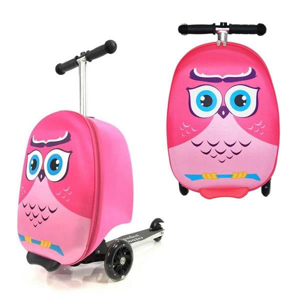 Groundlevel Children's Suitcase with Fold Down Scooter