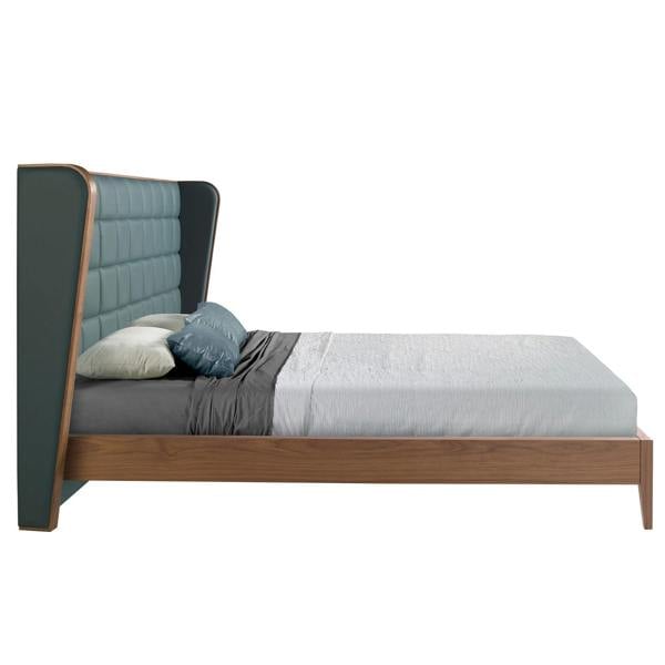 Angel Cerdá Dark green leatherette bed 7148