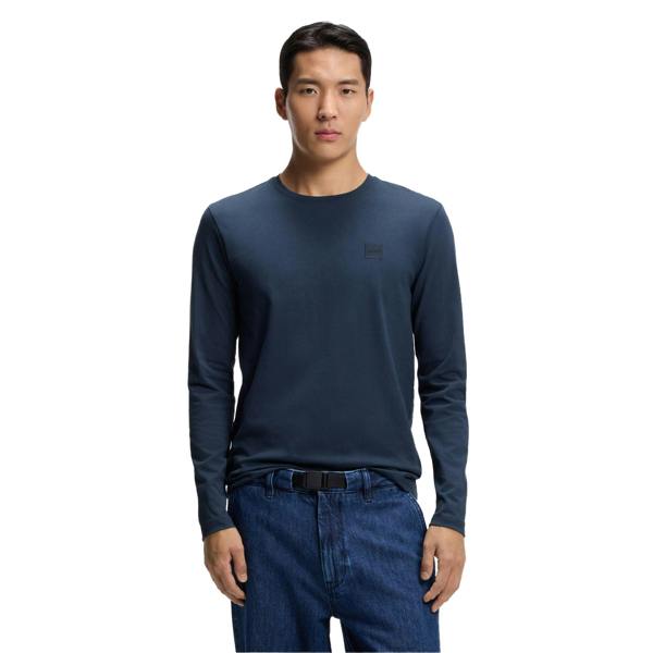 Boss Mens Logo Regular T-Shirt - Blue - 