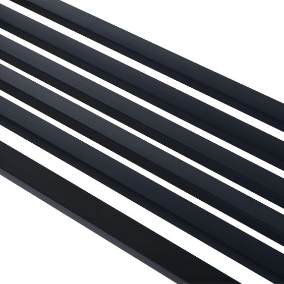 Wyld Haus Yota Nile 127cm Steel Black Powder Coated Garden Bench